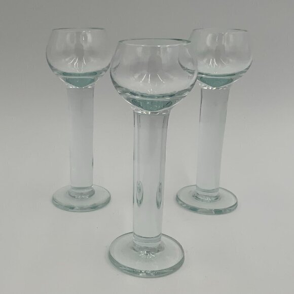Set of 3 Vintage The Cowell & Hubbard Stemmed Cordial Glasses - Picture 1 of 5